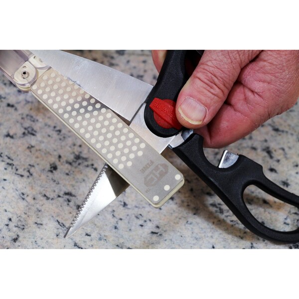 Dmt Double Sided Diafold, 4 11/32 in W, 7/8 in L, 1/4 in H, Diamond, 25/9 Grit, Gray - FWMEF-H