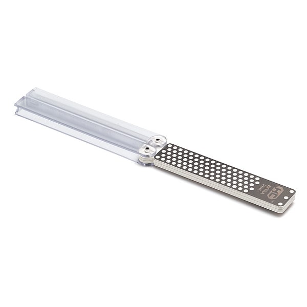 Dmt Double Sided Diafold, 4 11/32 in W, 7/8 in L, 1/4 in H, Diamond, 25/9 Grit, Gray - FWMEF-H
