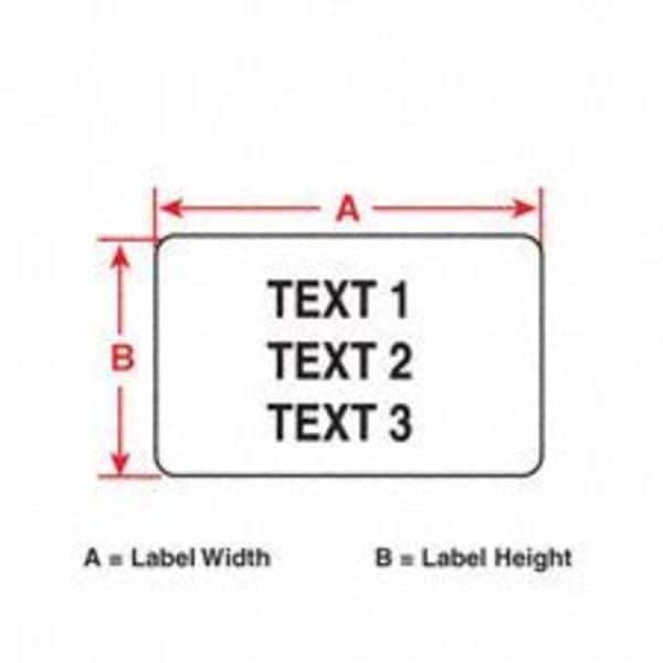 Brady Label Cartridge, Black on White, Labels/Roll: 160 - M-20-351