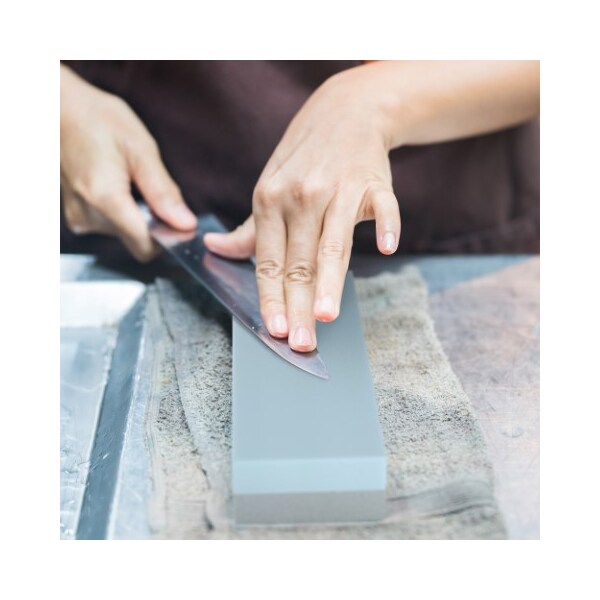 Fleming Supply Fleming Supply Sharpening Stone for Knives, Kitchen Tool with Dual Sided 400/1000 Grit to Polish - 261481WNQ