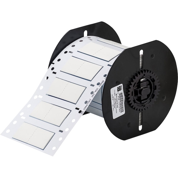 Brady PermaSleeve Heat Shrink Wire and Cable Labels Single-sided for B33 Printers - 0.5in Dia x 1in White - B33-500-2-342-2