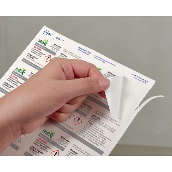 Avery 2" x 4" GHS Chemical Labels for Laser Printers, 500 labels/50-sheets - 7278260505