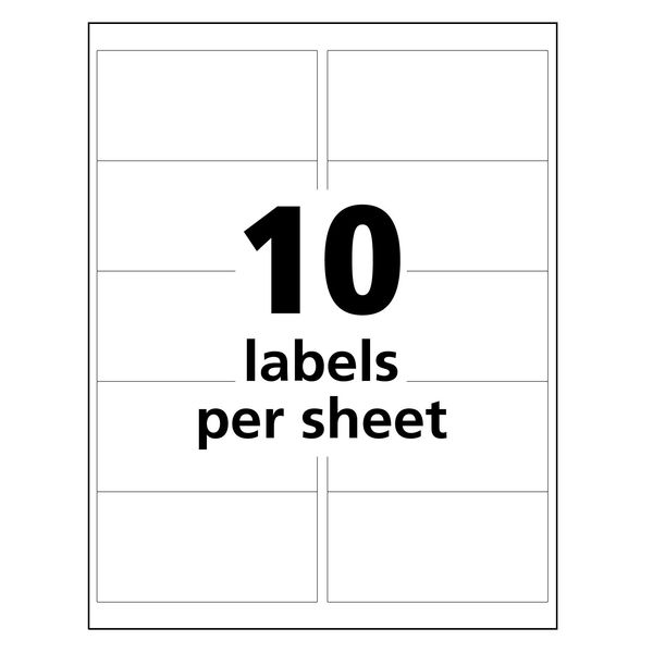 Avery 2" x 4" GHS Chemical Labels for Laser Printers, 500 labels/50-sheets - 7278260505
