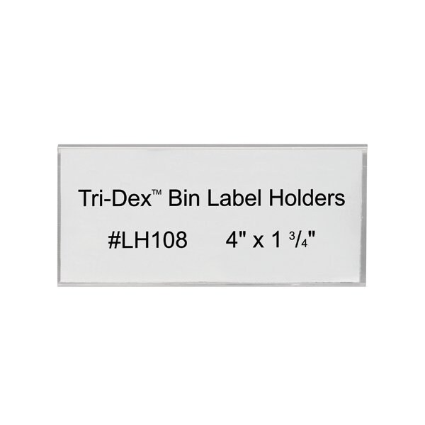 Bsc Preferred 4 x 1-3/4'' Tri-Dex Bin Label Holders, 25PK - BUY00025198