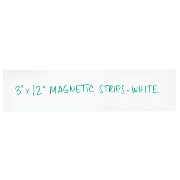 Officespace 3 x 12 in. White Warehouse Labels - Magnetic Strips, 25PK - OF3361008