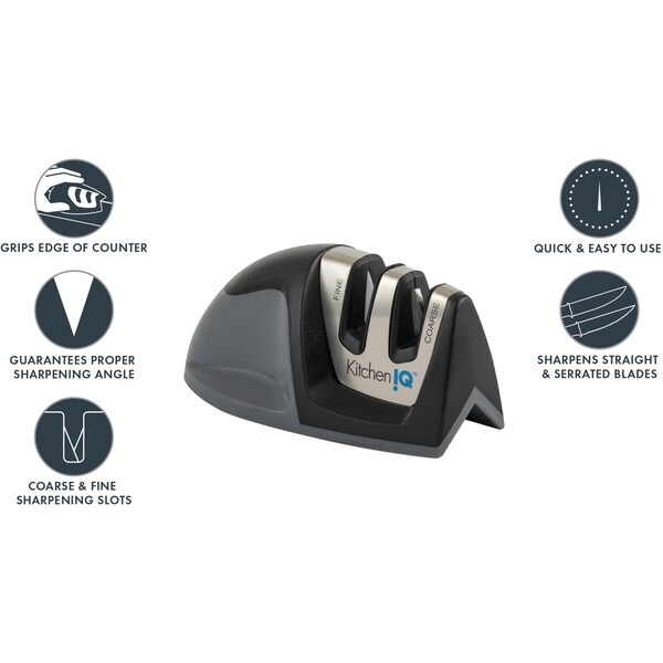 Smiths Consumer Products 2023 Smith'S Charcoal Edge Grip Display 2-Stage Knife Sharpener 24 Pcs - SMI-50190