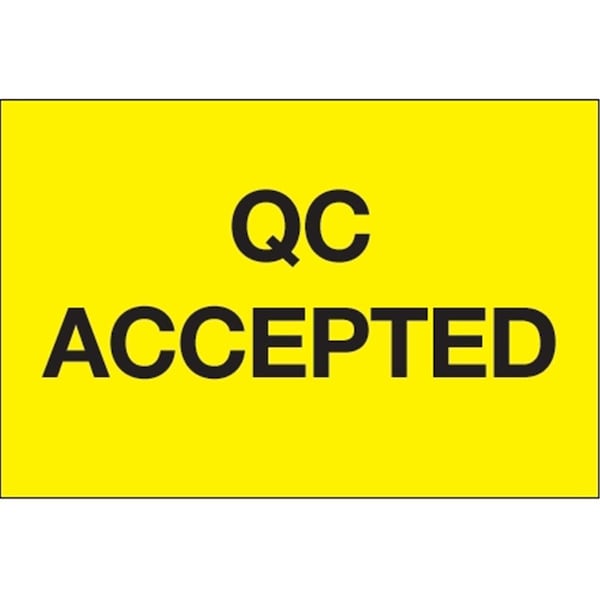 Bondad 2 x 3 in. - QC Accepted Fluorescent Yellow Labels - BO3348792