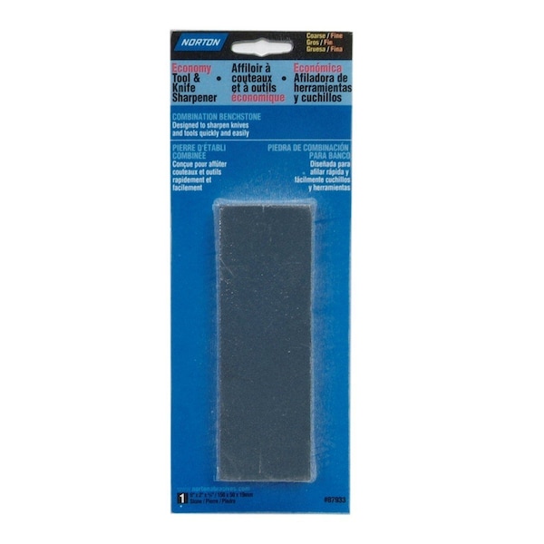 Norton Co SHARPENING STONES, Economy Tool & Knife Sharpener, Size: 6 x 2 x 3/4 - 076607-87933