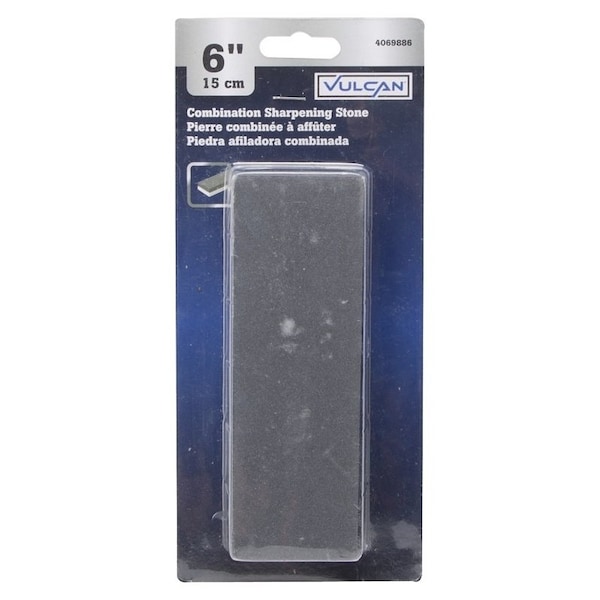 Vulcan Sharpening Stone, 6 in L, 2 in W, 1 in Thick, 120,240 Grit, Coarse and Fine, Silicon Carbide Abrasive - CLP0034S-6
