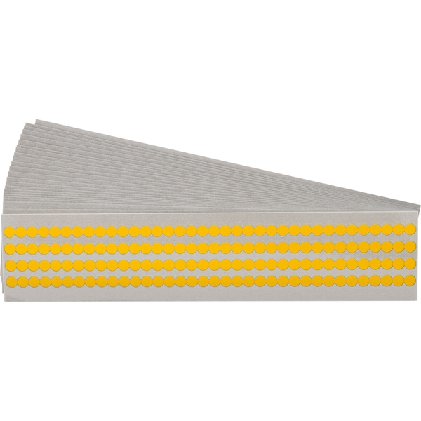 Brady Quik-Dot Markers Vinyl 0.250 in Di, PK 25 - QD-25-YL-PK