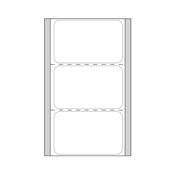 Nevs Direct Thermal Piggy Back Label, Individual 1-up 13/16"x1-11/16" White - CS-PB-T