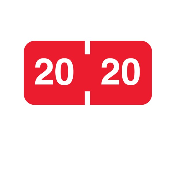 Nevs 2020 Barkley Year Bands 1/2" x 1" Red Reverse - XY-SH-2020-B