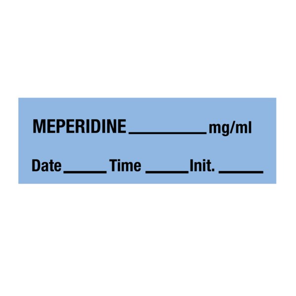 Nevs Tape, Meperidine 1/2" x 500" Blue w/Black - SANT-183