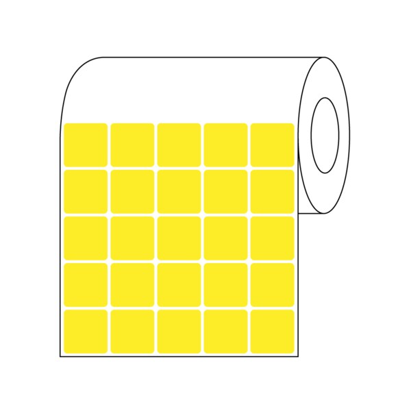 Nevs Xylene Resistant Slide Label, 7/8" x 7/8", 5 Across Yellow - CB-SL-78-TTP-5-Y