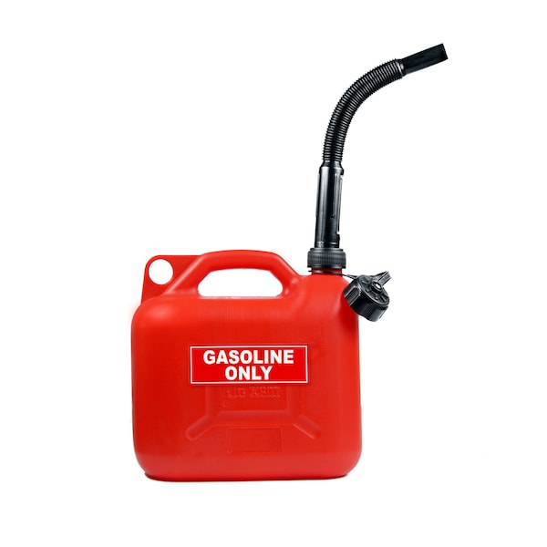 Fuel Stickers Gasoline Label: Gas Sticker for Fuel Can & Outdoor Power Equipment, Hvy-Dty, 6''x2'', 10PK - Z-262GAS-10PK