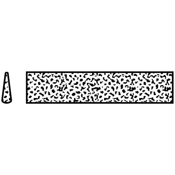 Norton Abrasives Slip Stone, 4 in W, 1 3/4 in L, 3/8 in H, Hard Arkansas, White - 61463687045