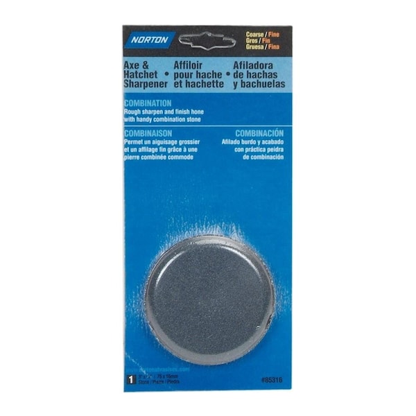 Norton Co SHARPENING STONES, Axe & Hatchet Sharpener, Size: 3 x 5/8 round - 076607-85316