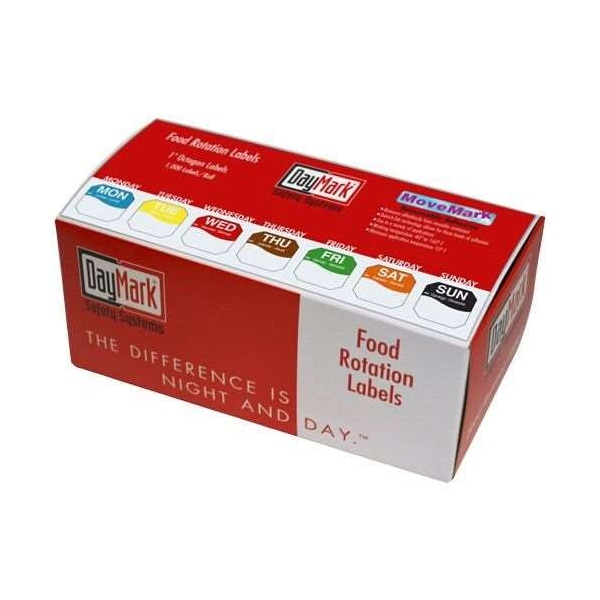 Daymark Daymark Move Mark Dot Box 7 Day 1" Starter Box Label, PK1000 - IT111183B