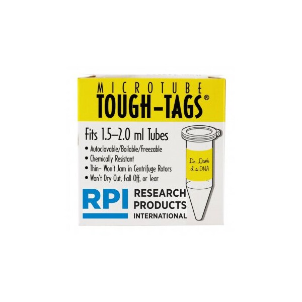 Diversified Biotech Tough-Tags, 1.5-2.0ml, Yellow, 1000/pk, 1000PK - 247113