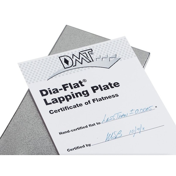 Dmt Lapping Stone, 10 in W, 4 in L, 3/8 in H, Diamond, 95 Grit, Steel - DIAFLAT-95