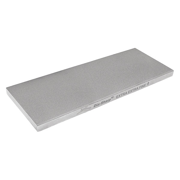 Dmt Single Grit Benchstone, 8 in W, 3 in L, 3/8 in H, Diamond, 120 Grit, Silver - D8EE