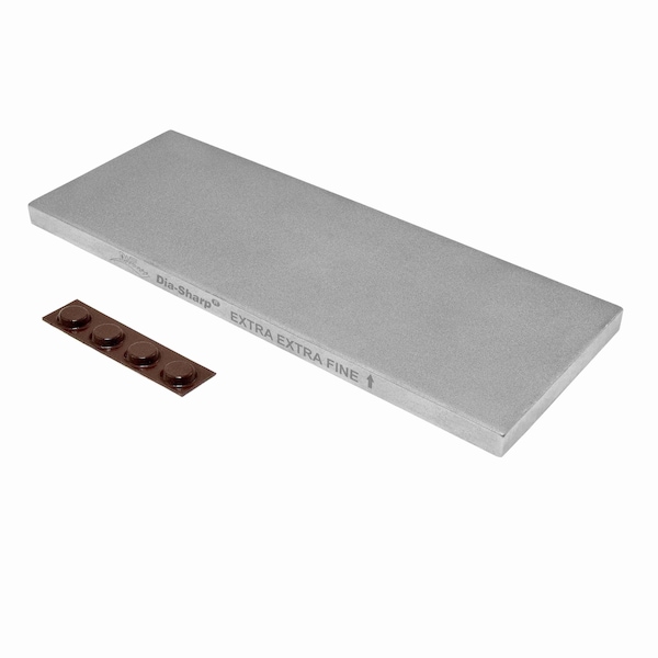 Dmt Single Grit Benchstone, 8 in W, 3 in L, 3/8 in H, Diamond, 120 Grit, Silver - D8EE