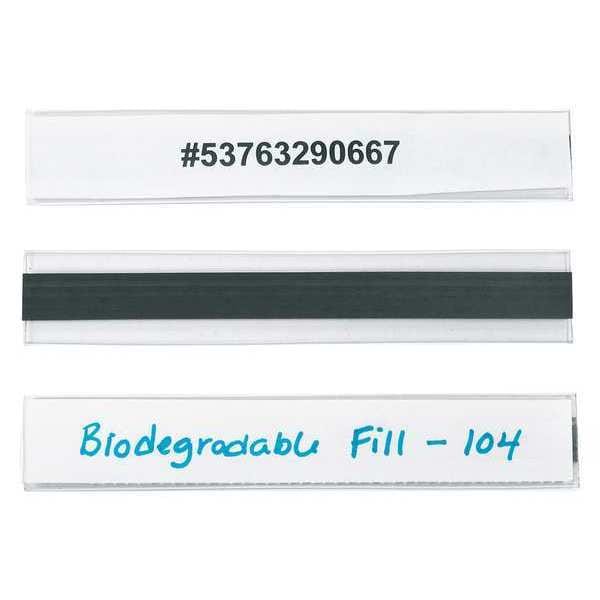 Hol-Dex Hol-Dex Magnetic Plastic Label Holders, 1" x 6", Clear, 12/Case - LH114