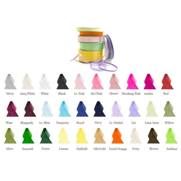 Papilion Papilion R074300120158100Y .5 in. Single-Face Satin Ribbon 100 Yards - Quartz - R074300120158100Y