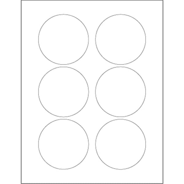 Bondad 3 in. White Circle Laser Labels, 600PK - BO2536971