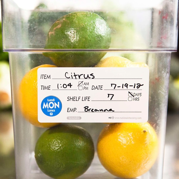 National Checking National Checking 2X4 Removable Shelf Life Labels, PK500 - RSL24R