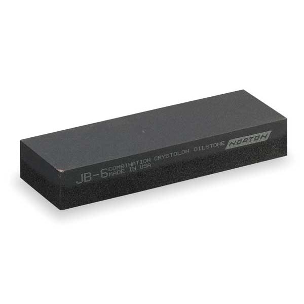 Norton Abrasives Combination Grit Benchstone, 6 in W, 2 in L, 1 in H, Silicon Carbide, Gray - 61463685450