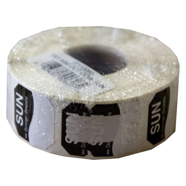Daymark Removeable Adhesive 1"x1" Octagon Sunday Triling Label, PK12000 - IT110060B-7-SUN