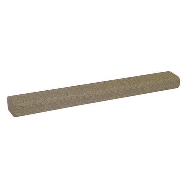 Norton Abrasives Sickle & Scythe Sharpening Stone, 10 in W, 1 5/16 in L, 3/4 in H, Aluminum Oxide, Gray - 61463687715