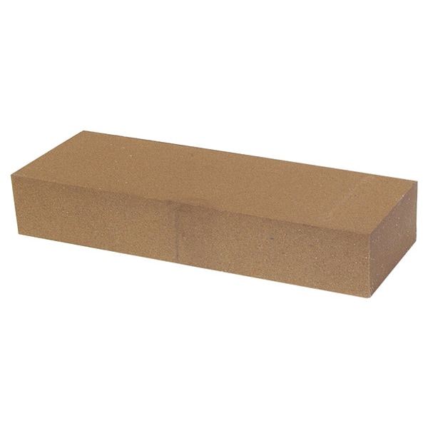 Norton Abrasives Single Grit Benchstone, 4 in W, 1 in L, 1/2 in H, Aluminum Oxide, Brown, Orange - 61463685590