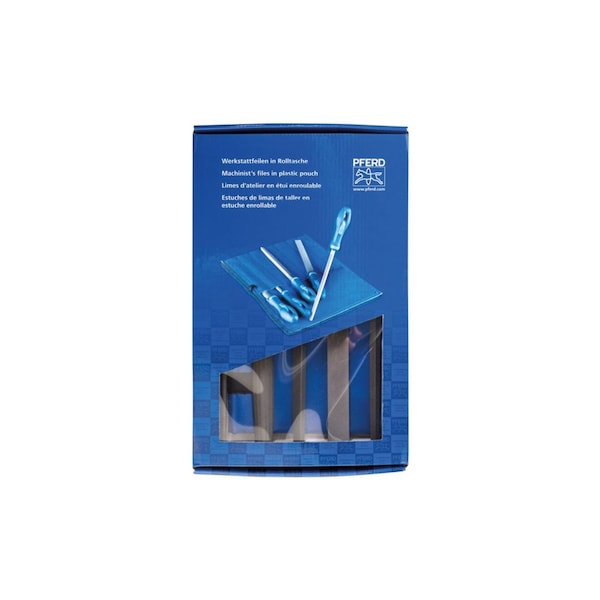 Pferd 16079 8in File Set 532-WRU 5 Machinist files in pouch - 16079-PFERD