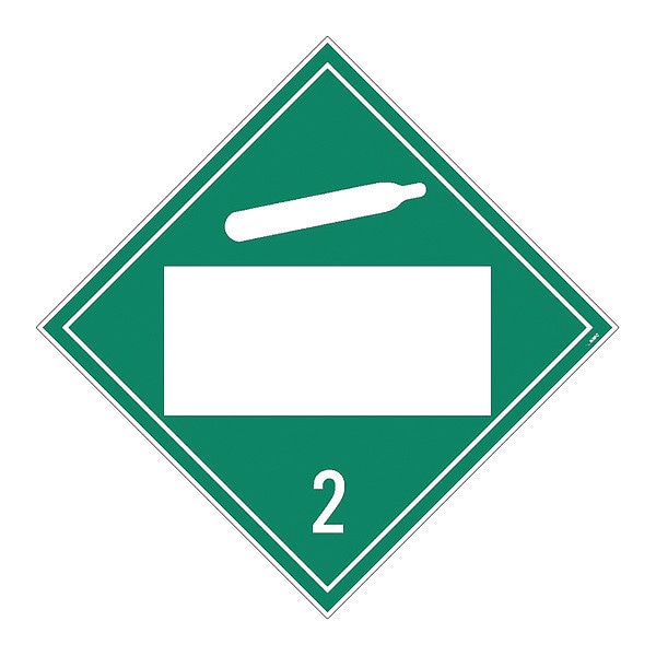 Nmc Blank Placard Sign, 2 Gases, Poison, Flammable/Non-Flammable, Pk25, Width: 10-3/4" - DL6BPR25