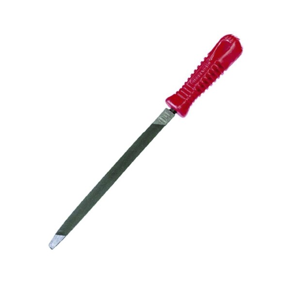 Herragro 6 in. Triangle Single Cut Slim Taper File with Ergonomic Handle - HG75811106
