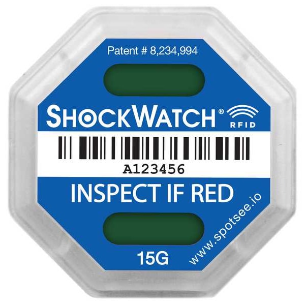 Shockwatch RFID Impact Tag, Field-Armable, 15G, PK100 - SWRFID-15G