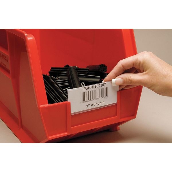 Tri-Dex Label Holder, Snap-In, 1-3/4x4 In, PK25 - TR-1754