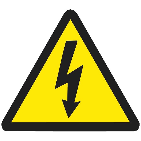 Brady Warning Labels, 1/2inHx1/2inW, Vinyl, PK10, 60235 - 60235