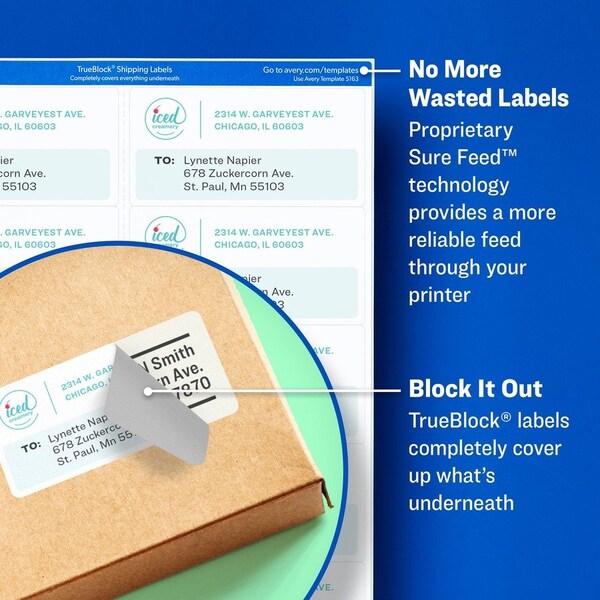 Avery Extra Large Filing Labels, 15/16"x3-7/16", 450/PK, White PK - AVE5027