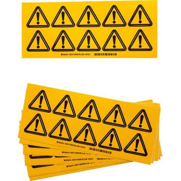 Brady Warning Labels, 2inHx2inW, Vinyl, PK10, 60210 - 60210