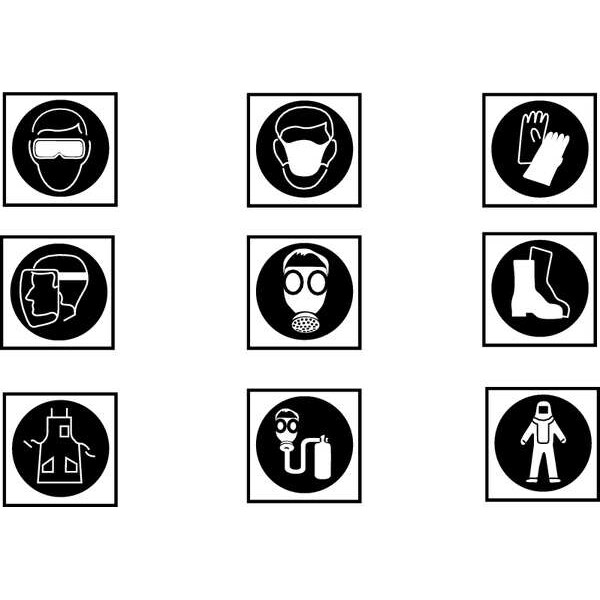 Brady Safety Label, 3/4 In. H, 3/4 In. W, PK36 - 58525