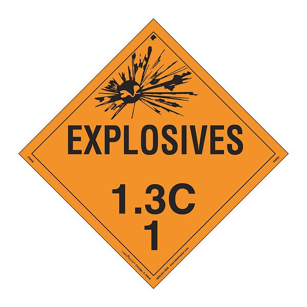 Labelmaster Explosive Class 1.3 C, PK25 - PSR60