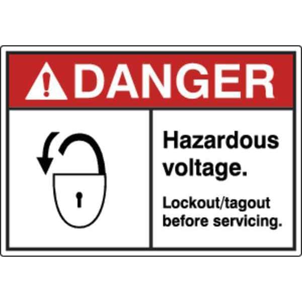 Zoro Select Label, Electrical Hazard, 3-1/2 in. H, PK5, HWL-535-705-5PK - HWL-535-705-5PK