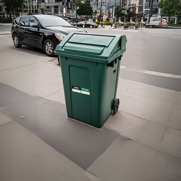Fuel Stickers Trash Pick Up Reminder Sticker - Reminds Trash Collection Day, Outdoor Rated, 6in x 2in, 2PK - 6X2TRASH-PICKUP-REM