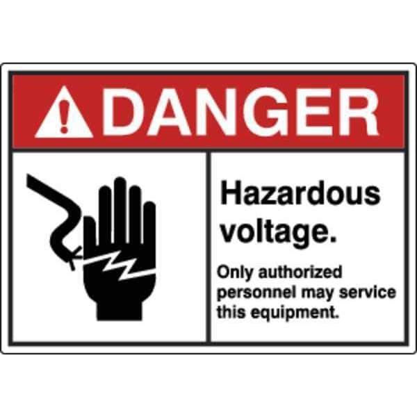 Zoro Select Label, Electrical Hazard, 3-1/2 in. H, PK5, HWL-535-709-5PK - HWL-535-709-5PK