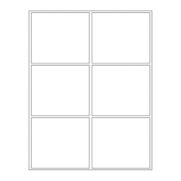 Labelmaster Blank Paper Die-Cut Laser, PK100, LZC6AW - LZC6AW
