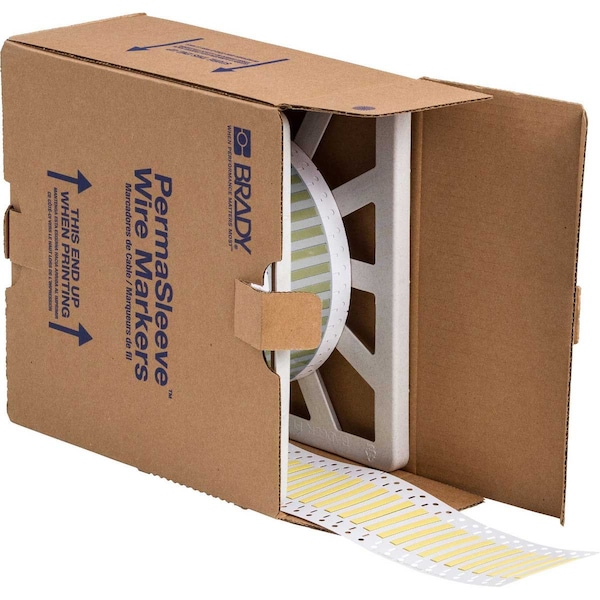 Brady PermaSleeve Wire Marker Polyolefin 0.125 in Dia x 2 in W YL Roll of 2500 Each - CGS-125-2-YL