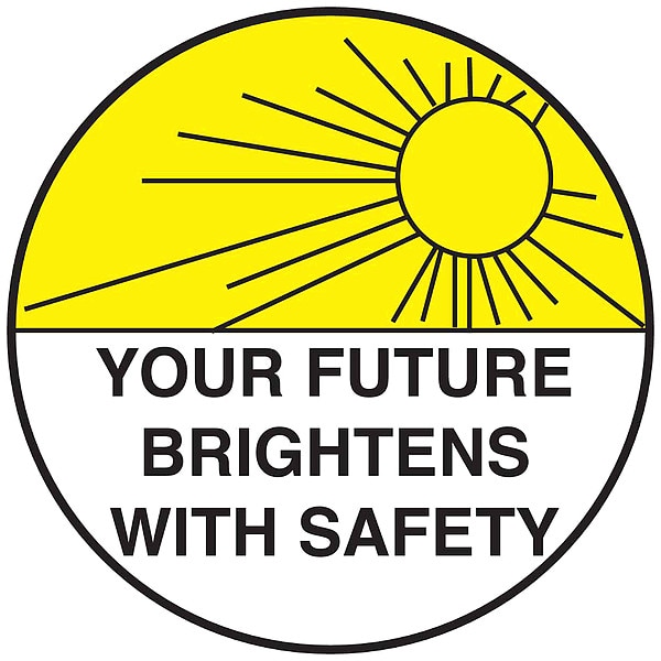 Brady Hard Hat Emblem Label, 2in. dia., Vinyl, 42290 - 42290